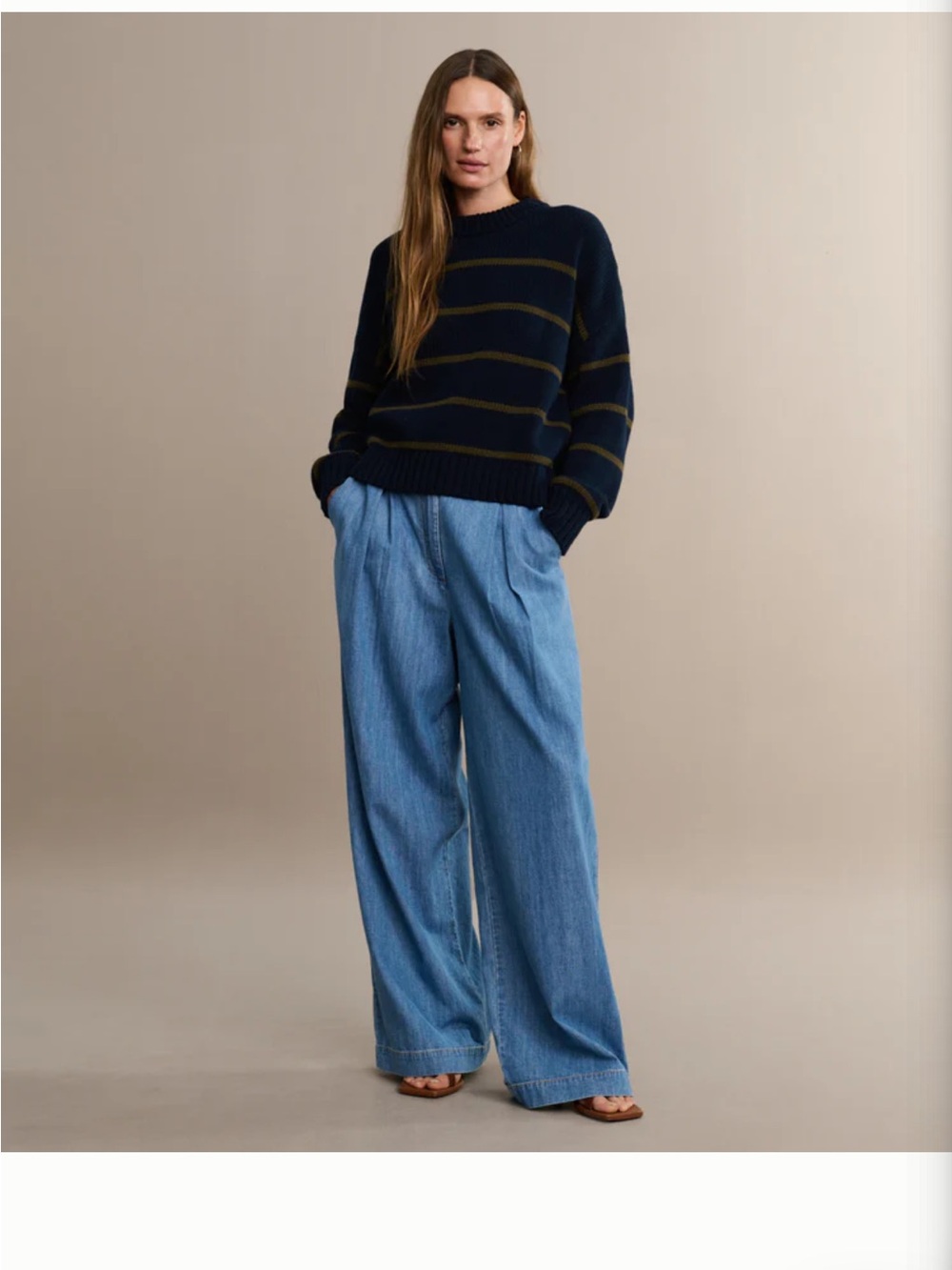 Jenni Kayne Denim Newport Trouser nwt size 12